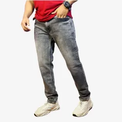 Men's Washed Black Slim Fit Stretch Jeans | Premium Casual Denim
